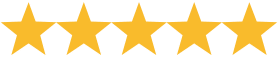 horizontal row of five golden stars