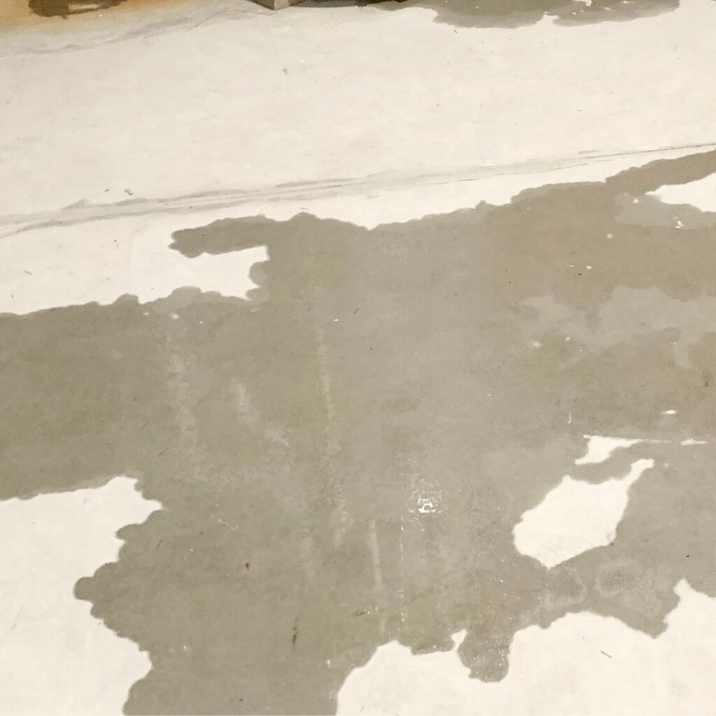 slab leak in progress