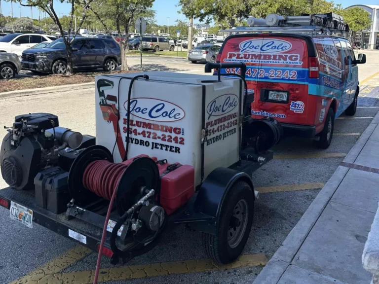 Joe Cole Plumbing commercial hydro jetting equipment used for drain and sewer cleaning
